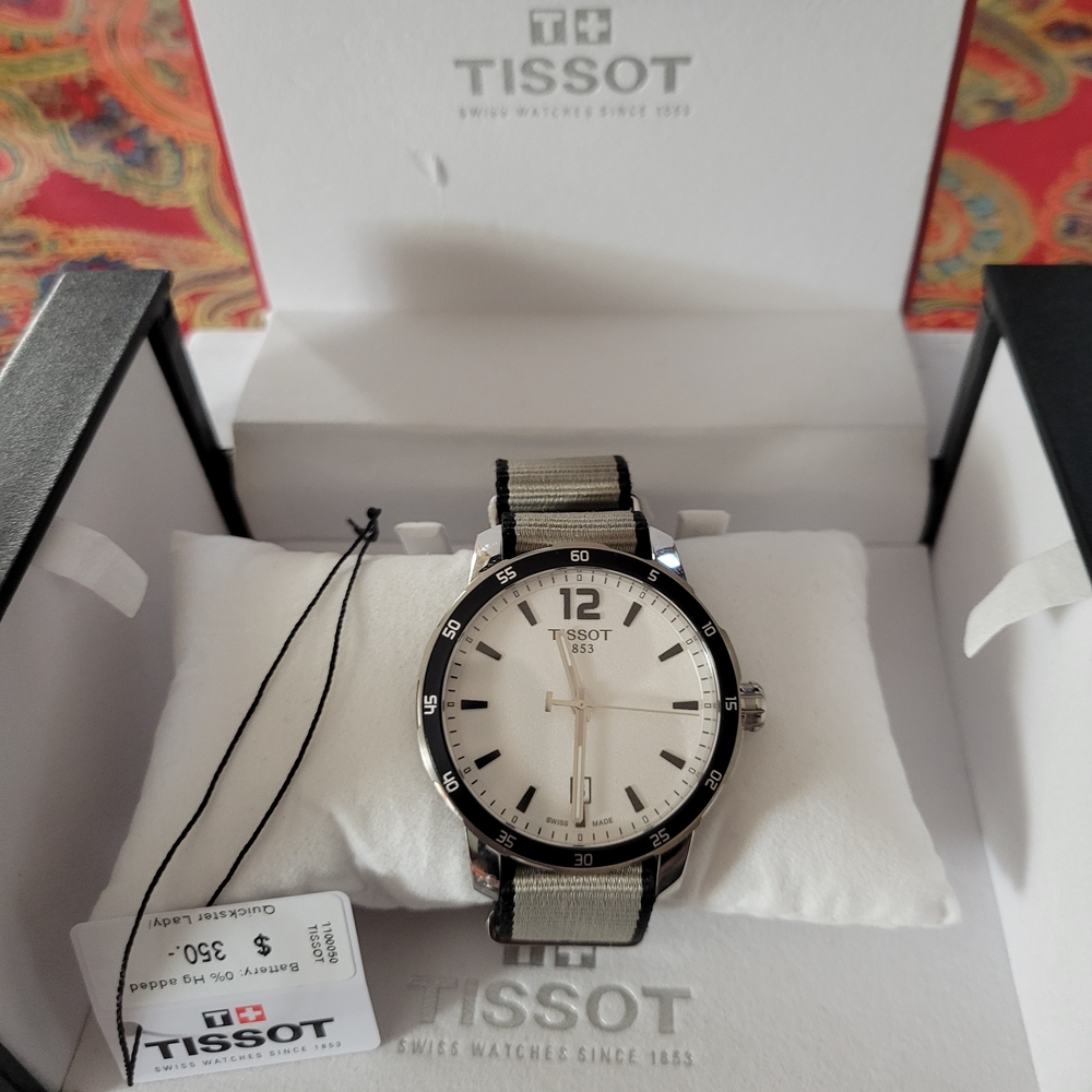 Tissot Quickster Lady Men's Watch with Black and White Dial